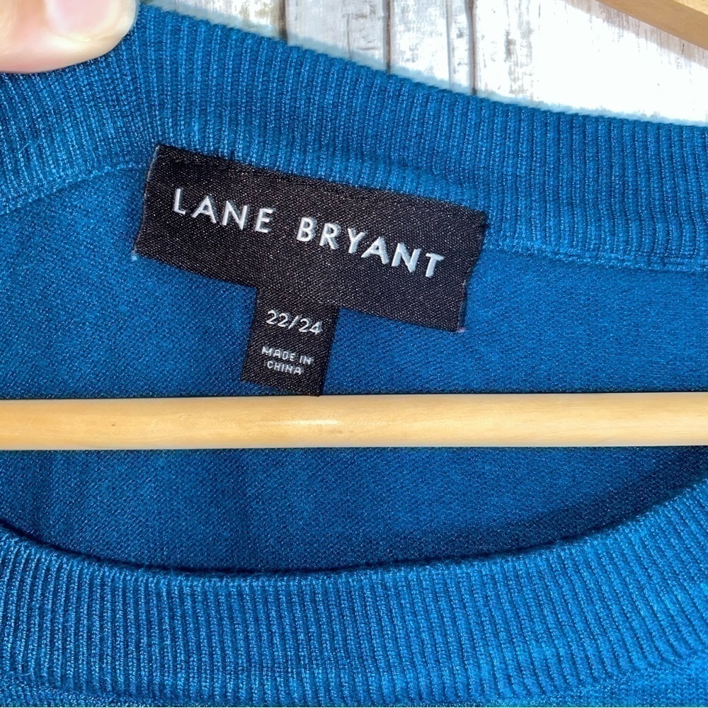 Lane Bryant Turquoise Sleeveless Sweater Shell Knit Top Women’s 22/24 Blue - Picture 5 of 6